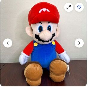Super Mario Bros Mario 9" Plush Pillow Buddy Plush Nintendo Zipper Pocket